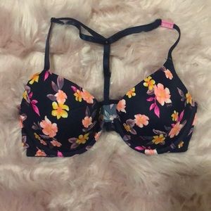 PINK Victoria Secret Racerback Bra Floral Print